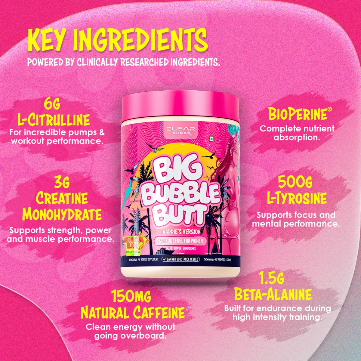 CLEARSUPPS BIG BUBBLE BUTT PRE-WORKOUT