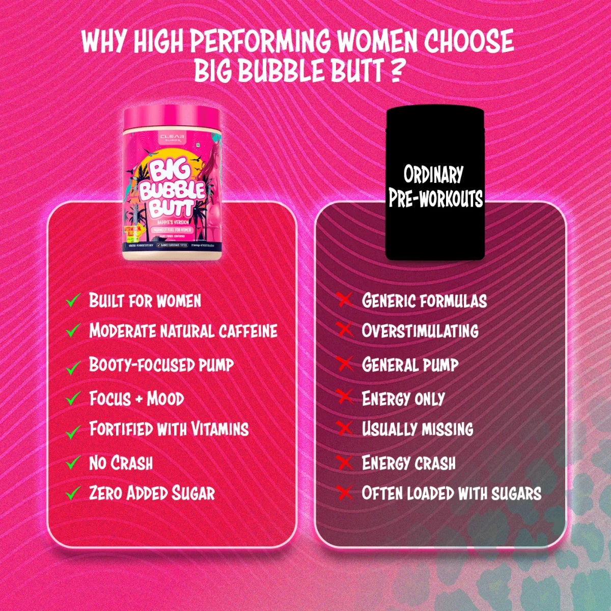 CLEARSUPPS BIG BUBBLE BUTT PRE-WORKOUT