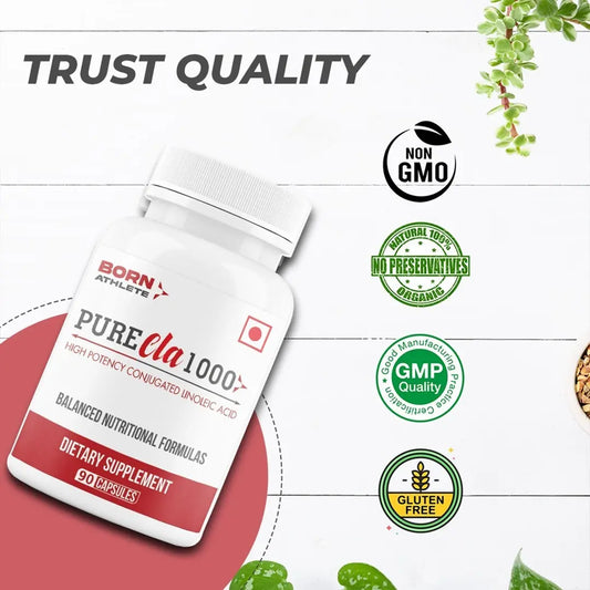 Born Athlete Pure CLA I High Potency Conjugated Linoleic Acid | 90 Capsules