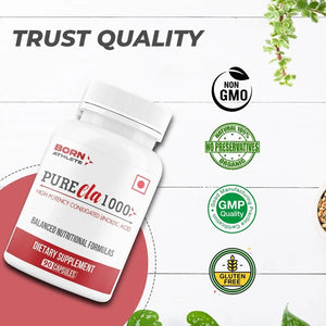 Born Athlete Pure CLA I High Potency Conjugated Linoleic Acid | 90 Capsules
