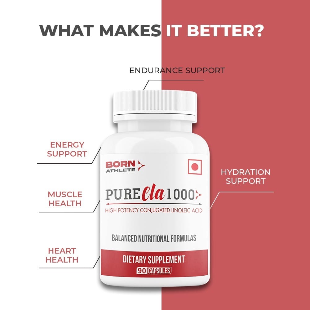Born Athlete Pure CLA I High Potency Conjugated Linoleic Acid | 90 Capsules