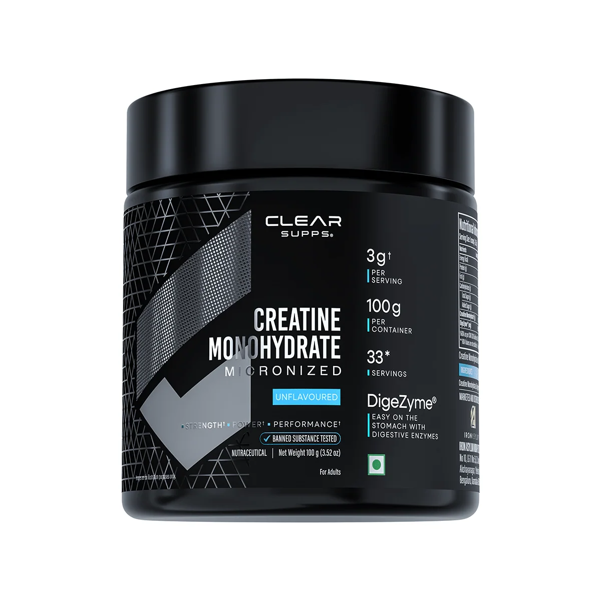 CLEARSUPPS CREATINE MONOHYDRATE