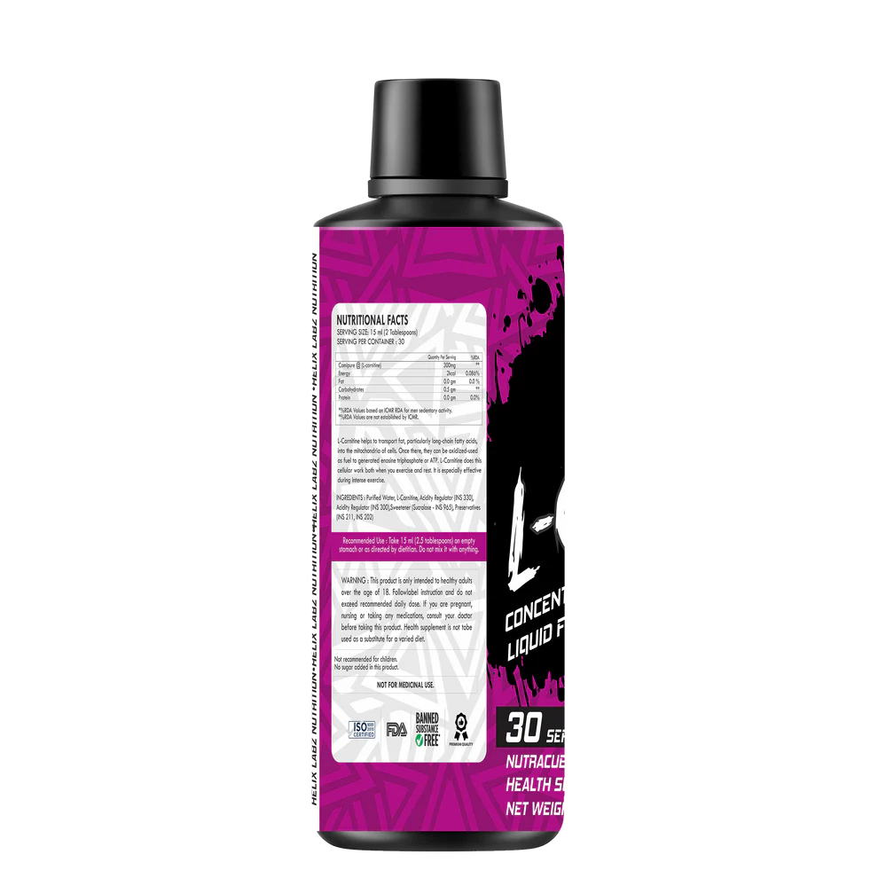 Helix Labz L-Carnitine Liquid 3500mg - (450ml, 30 Servings)