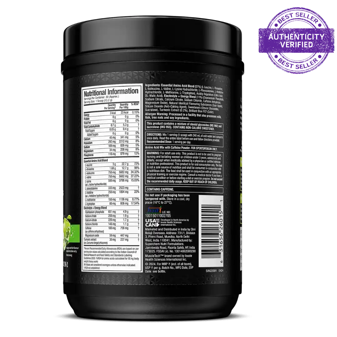 Muscletech™ EAA+ Energy Sour Apple 30 Servings