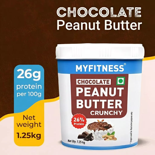 MyFitness Peanut Butter - Chocolate | 26% Protein | Crunchy | Chocolate Peanut Butter Spread