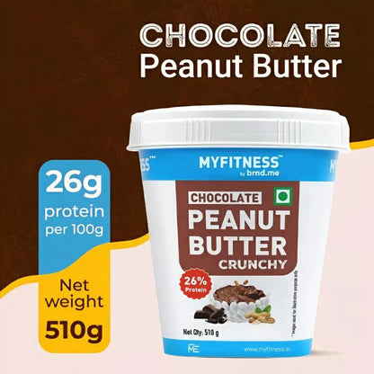 MyFitness Peanut Butter - Chocolate | 26% Protein | Crunchy | Chocolate Peanut Butter Spread