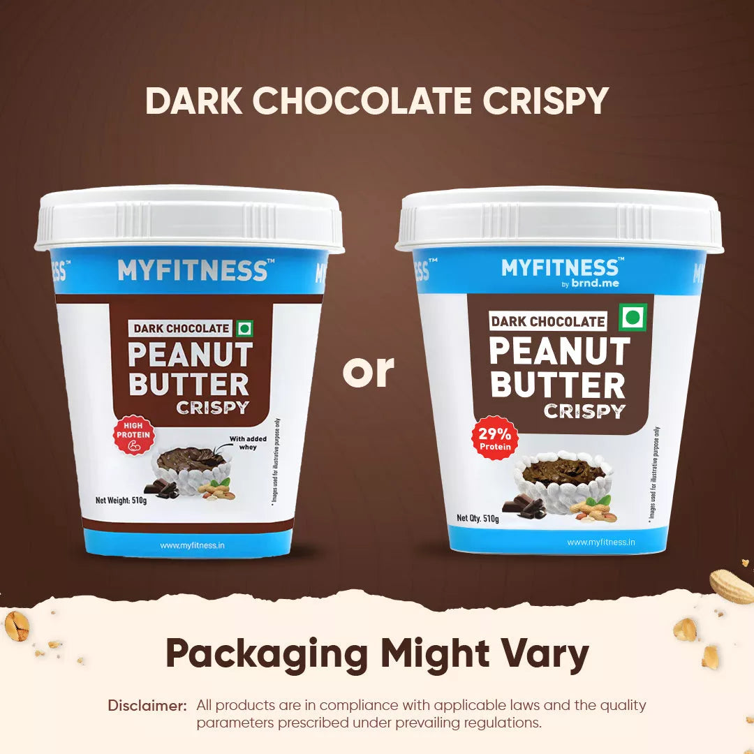 MyFitness Peanut Butter - Dark Chocolate | 29% Protein | Crispy | Rich Chocolate Peanut Butter Spread