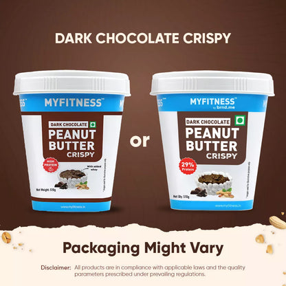 MyFitness Peanut Butter - Dark Chocolate | 29% Protein | Crispy | Rich Chocolate Peanut Butter Spread