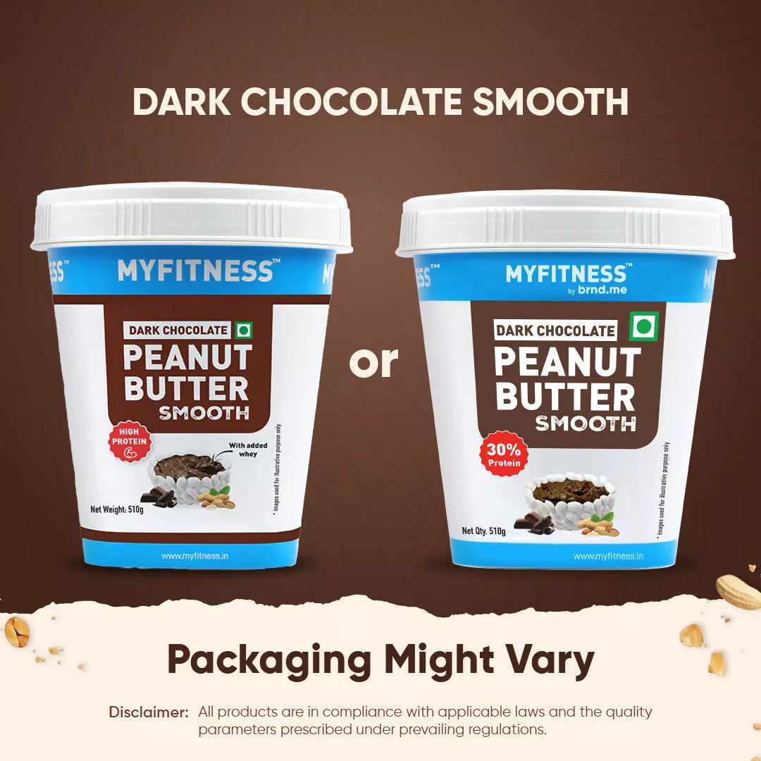 MyFitness Peanut Butter - Dark Chocolate | 30% Protein | Smooth | Rich Chocolate Peanut Butter Spread