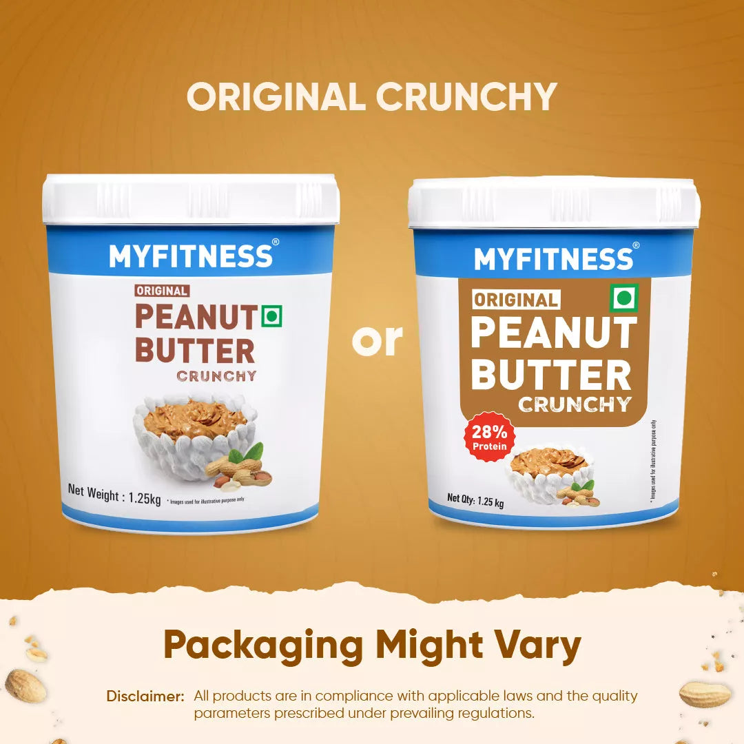 MyFitness Peanut Butter - Original | 28% Protein | Crunchy | Classic Peanut Butter Spread