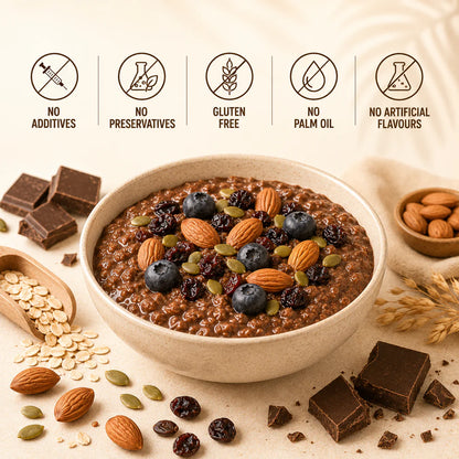 Helix High Protein Oats – Dark Chocolate 750g | Protein Oats for Daily Nutrition