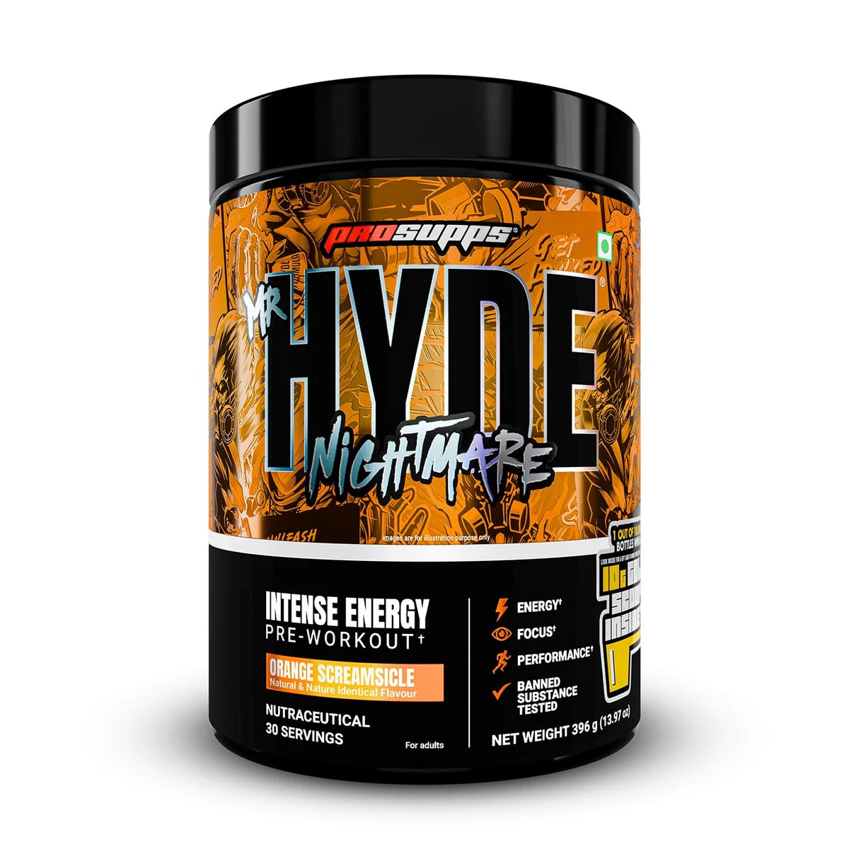 Prosupps Hyde Nightmare Pre Workout | Extreme Energy & Intense Focus Formula