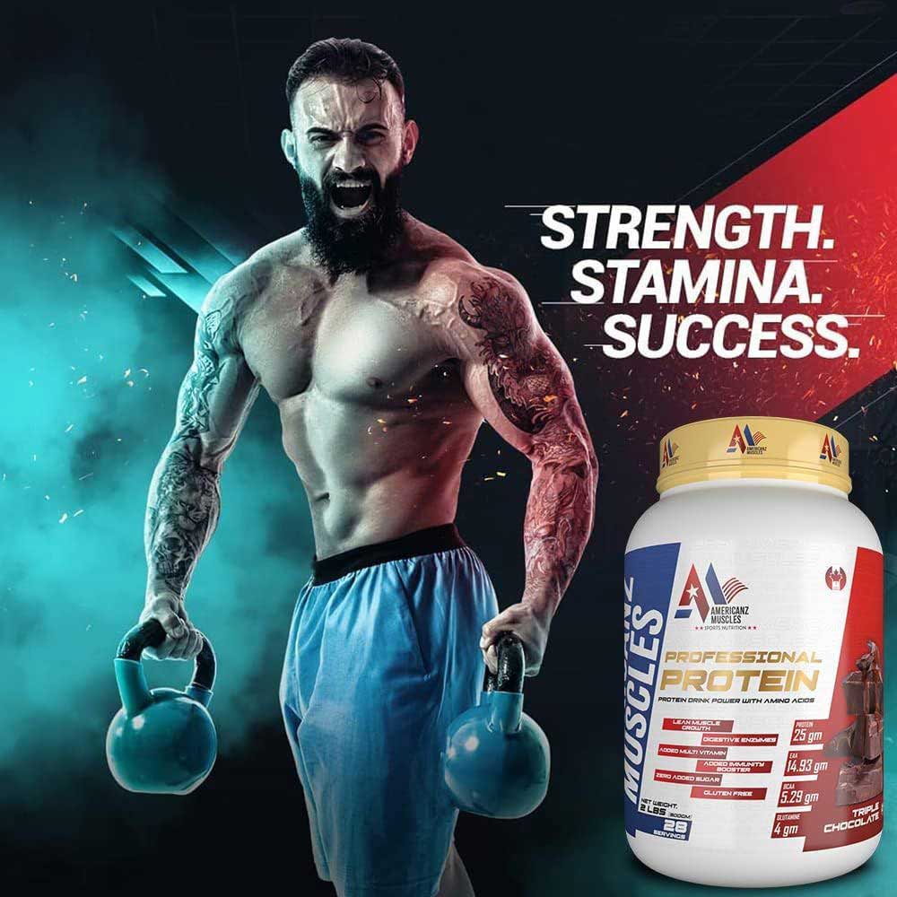 Americanz Muscles Professional Protein – High-Quality Whey Blend for Strength & Performance 2lbs & 5lbs