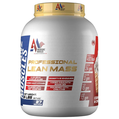 Americanz Muscles Professional Lean Mass – Advanced Mass Gainer for Muscle Building & Recovery 6lb
