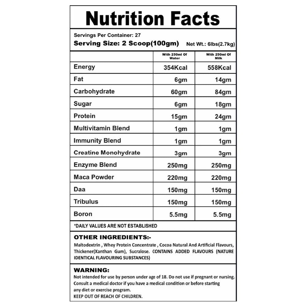 Americanz Muscles Professional Lean Mass – Advanced Mass Gainer for Muscle Building & Recovery 6lb