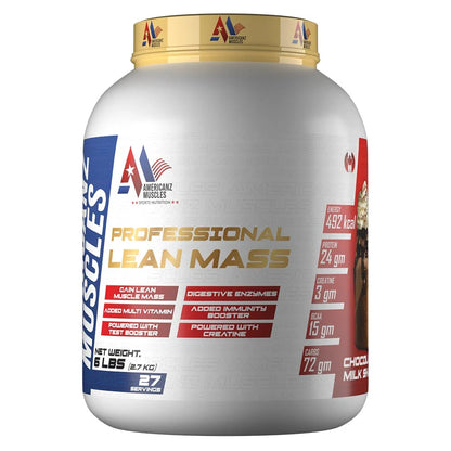 Americanz Muscles Professional Lean Mass – Advanced Mass Gainer for Muscle Building & Recovery 6lb