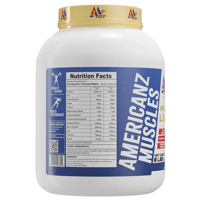 Americanz Muscles Professional Lean Mass – Advanced Mass Gainer for Muscle Building & Recovery 6lb