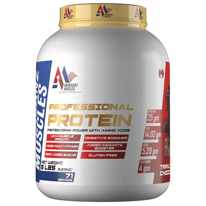Americanz Muscles Professional Protein – High-Quality Whey Blend for Strength & Performance 2lbs & 5lbs