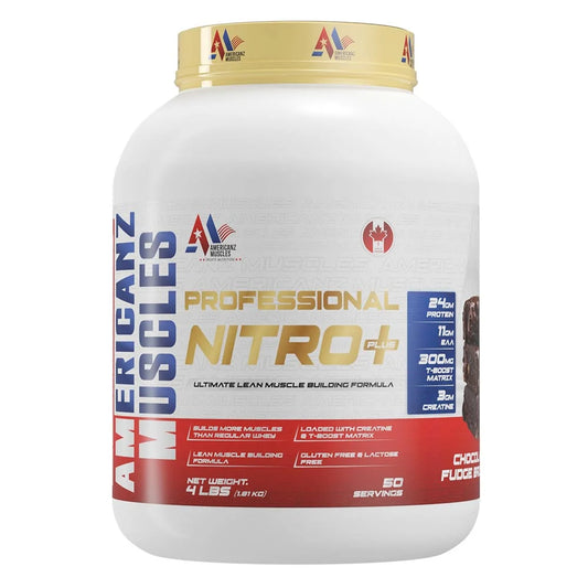 Americanz Muscles Professional Nitro+ – High-Performance Protein for Muscle Growth & Recovery 4 lbs