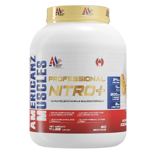 Americanz Muscles Professional Nitro+ – High-Performance Protein for Muscle Growth & Recovery 4 lbs