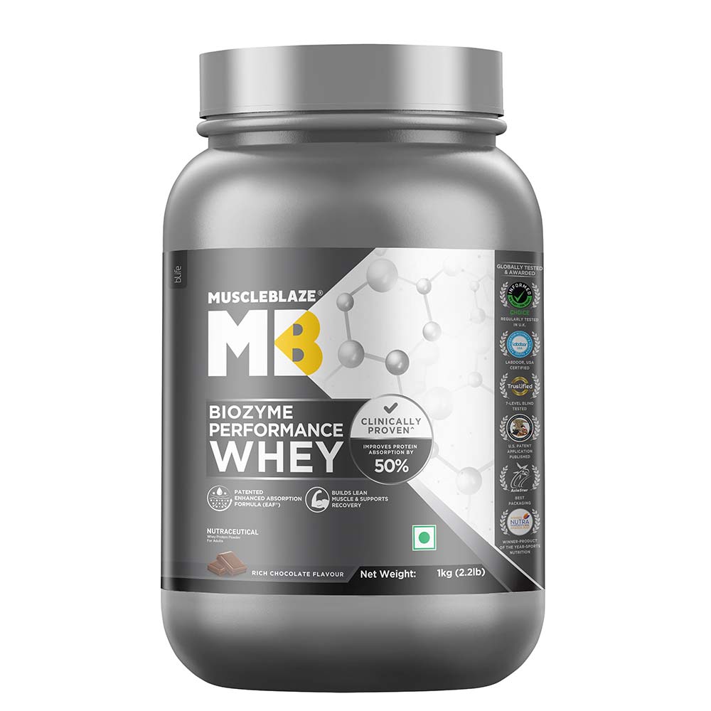 MuscleBlaze Biozyme Performance Whey 1 kg