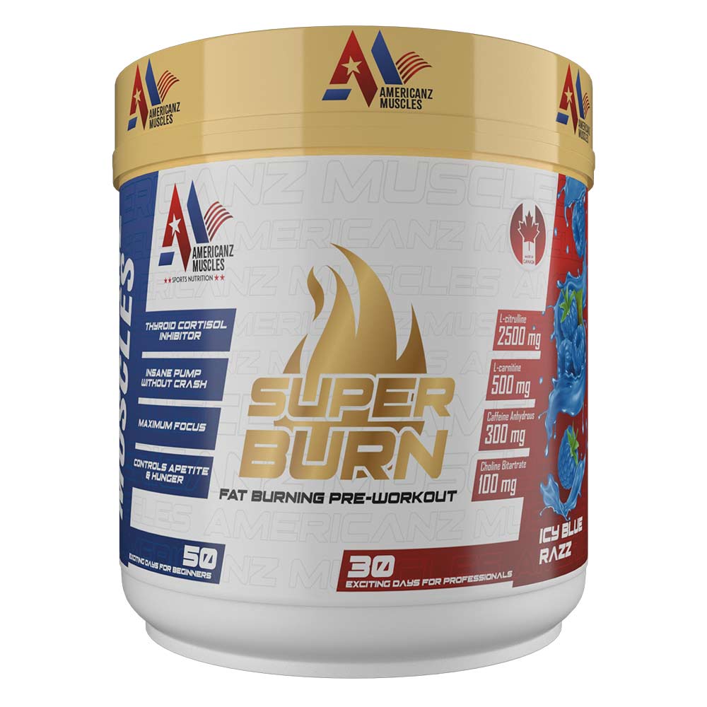Americanz Muscles Super Burn – Powerful Fat Burner for Weight Loss, Energy & Metabolism Boost 50 Servings