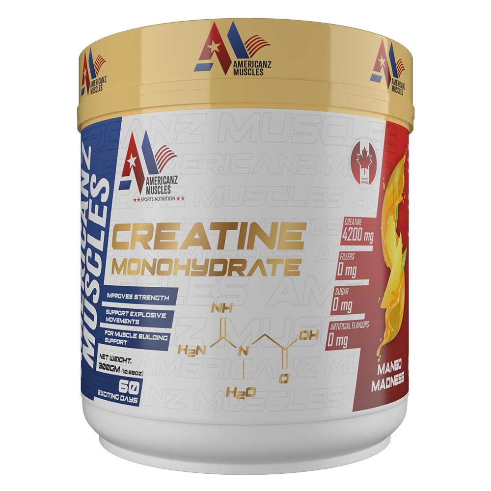 Americanz Muscles Creatine Monohydrate – 100g | Pure Micronized Creatine for Muscle Strength, Size & Recovery 60 Servings
