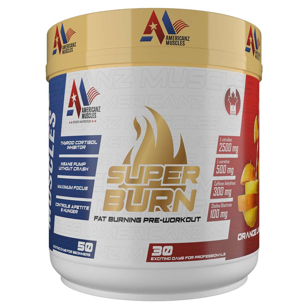 Americanz Muscles Super Burn – Powerful Fat Burner for Weight Loss, Energy & Metabolism Boost 50 Servings