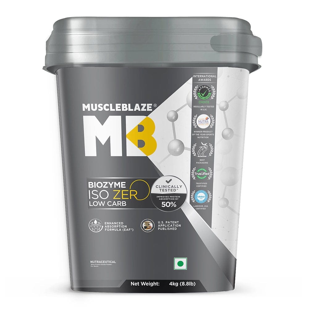 MuscleBlaze Biozyme Iso-Zero Low Carb Ice Cream Chocolate 4 kg