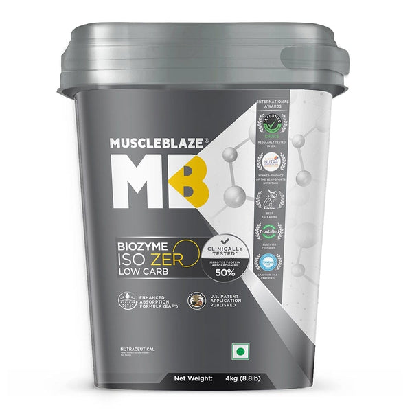 MuscleBlaze Biozyme Iso-Zero Low Carb Ice Cream Chocolate 4 kg