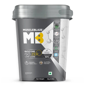 MuscleBlaze Biozyme Iso-Zero Low Carb Ice Cream Chocolate 4 kg