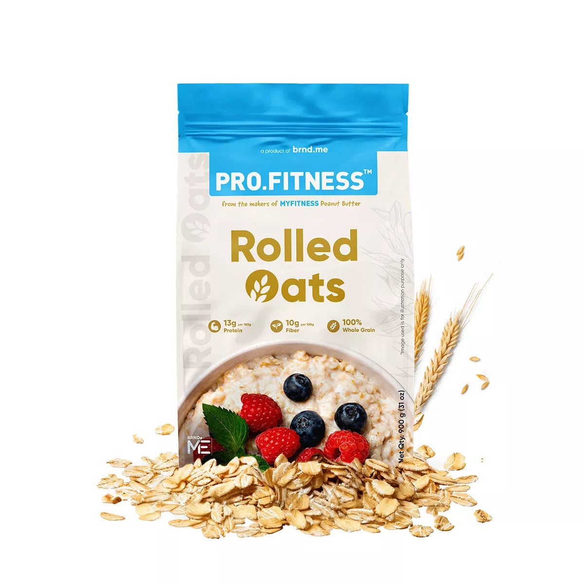 Pro.Fitness Rolled Oats | 13% Protein | Healthy Oats With High Fiber and Zero Cholesterol